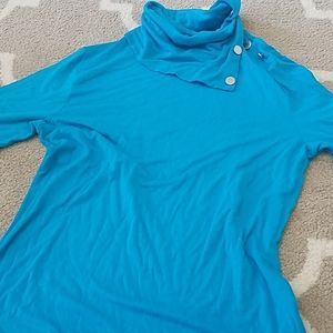 Cozy button neck top